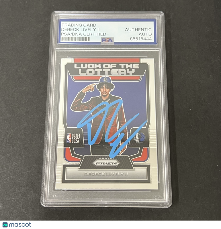 2023-24 Panini Prizm Basketball #8 Dereck Lively II signed card PSA