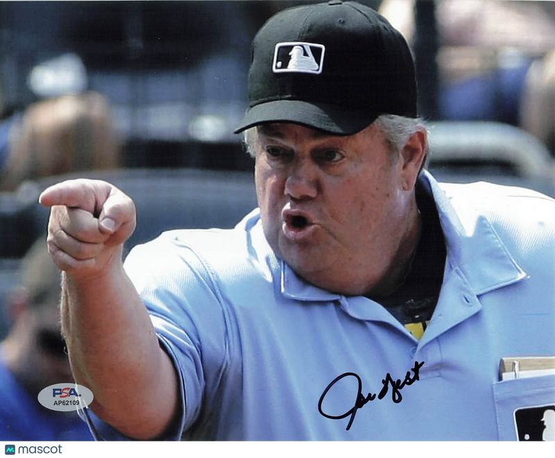 Joe West MLB Umpire Signed 8x10 Photo PSA Autographed