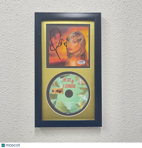 Taylor Swift Signed The Life of a Showgirl Custom Framed CD Album PSA Auto