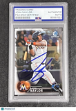 2016 Topps Bowman Chrome Prospect#BCP67 Josh Naylor Signed Card Auto PSA Slabbed