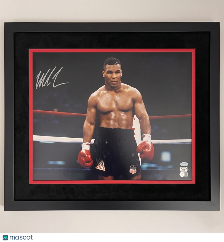 Mike Tyson Signed Boxing 16x20 Custom Framed Photo PSA Autographed
