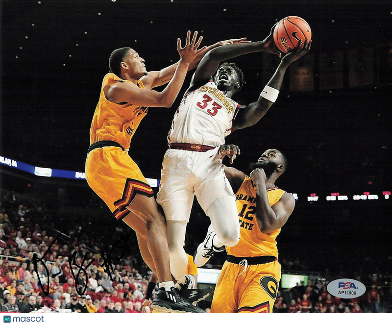 Omaha Biliew Iowa State Cyclones Signed Basketball 8x10 Photo PSA
