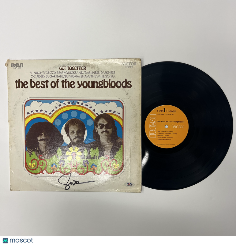 Jesse Colin Young Signed Get Together: The Best of The Youngbloods Vinyl PSA