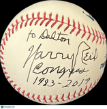 Harry Reid Signed Baseball PSA Politician