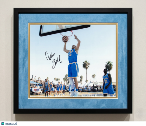 LiAngelo Ball UCLA Bruins Signed Basketball 8x10 Custom Framed Photo PSA