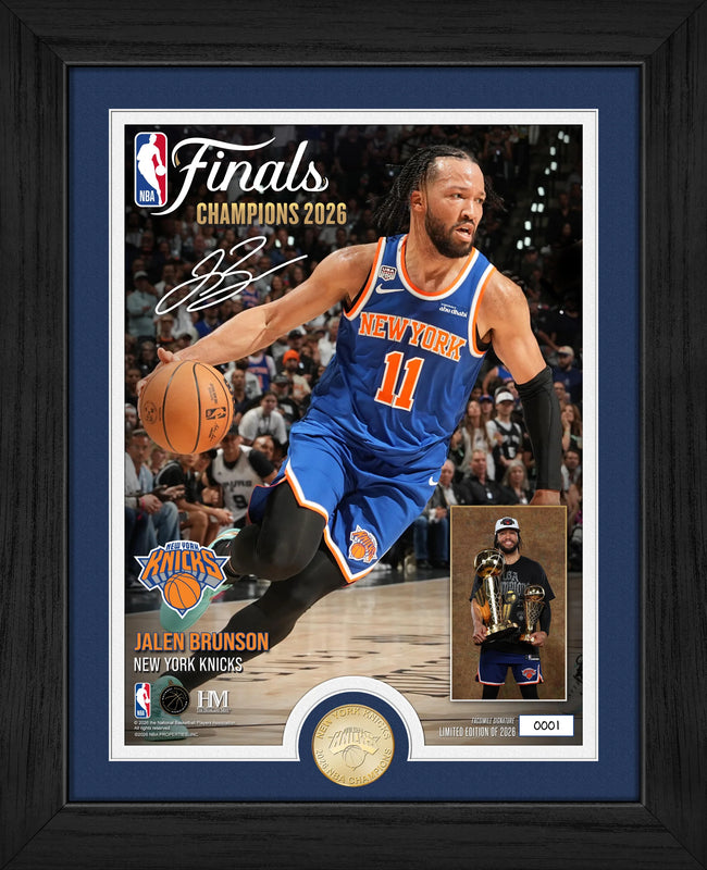 Jalen Brunson 2026 NBA Champions Trophy Bronze Coin Photo Mint