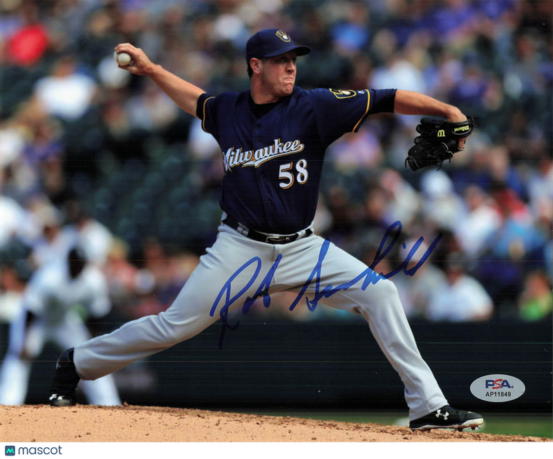 Rob Scahill Milwaukee Brewers Signed 8x10 Photo PSA
