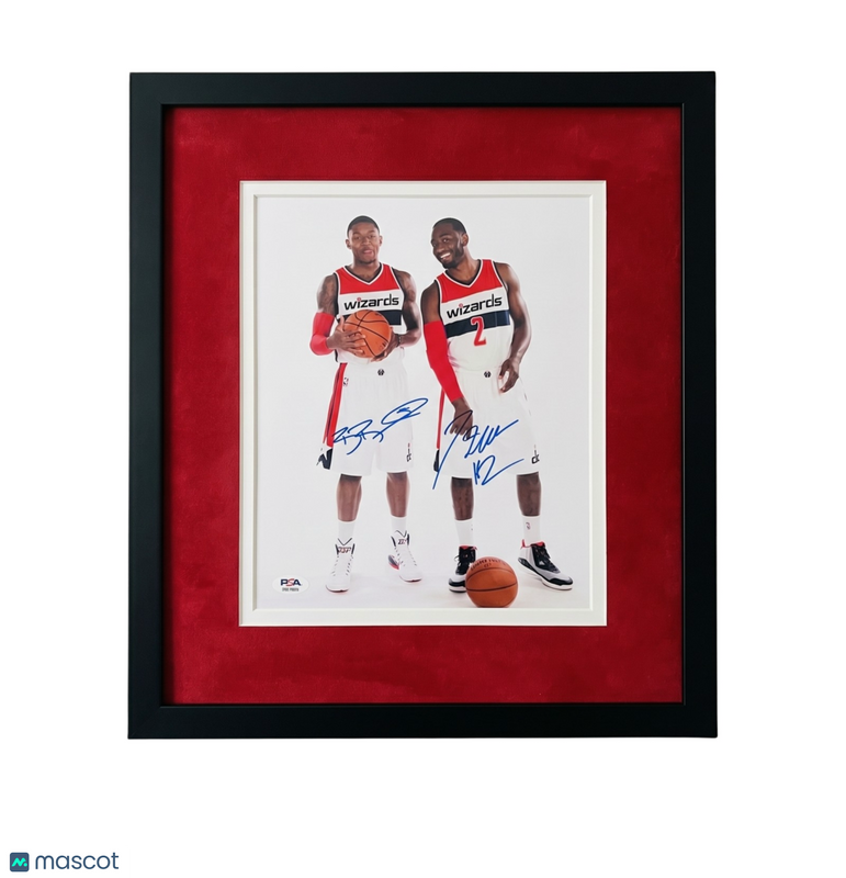 John Wall and Bradley Beal Washington Wizards Signed 16x20 Custom Framed Photo