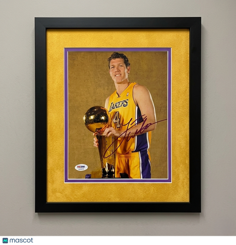 Luke Walton Los Angeles Lakers Signed Basketball 8x10 Custom Framed Photo PSA