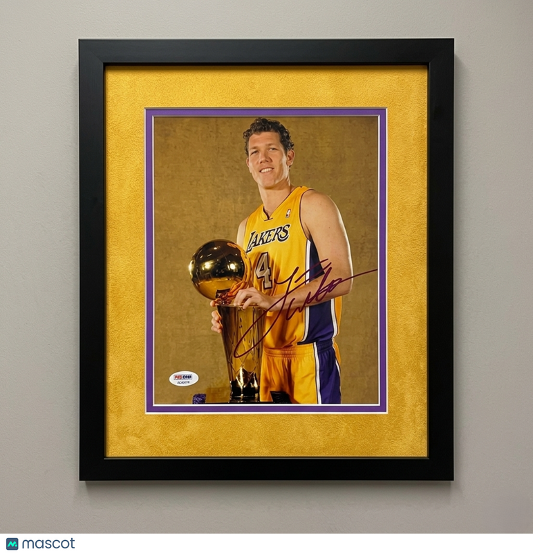 Luke Walton Los Angeles Lakers Signed Basketball 8x10 Custom Framed Photo PSA