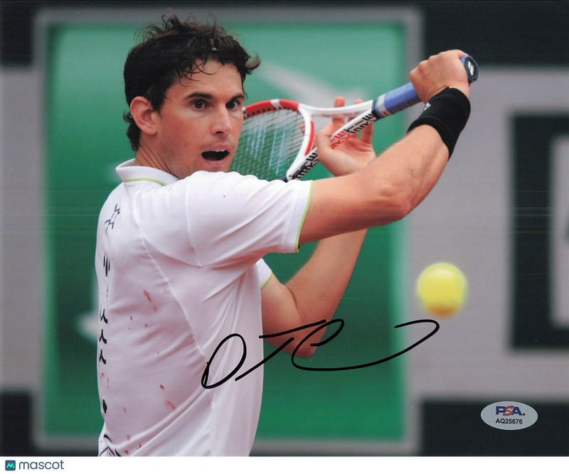 Dominic Thiem Signed Tennis 8x10 Photo PSA Autographed