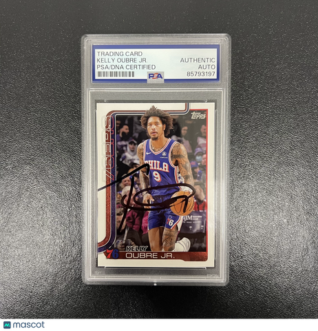 2025 Topps #27 Kelly Oubre Jr Signed Card PSA Philadelphia 76ers