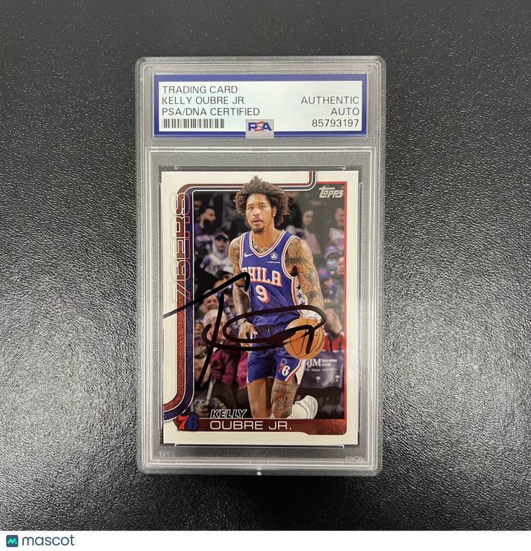 2025 Topps #27 Kelly Oubre Jr. Signed Card Auto PSA Slabbed Philadelphia 76ers