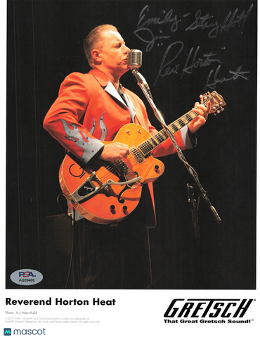 Jim Heath "The Reverend Horton Heat" Signed 8x10 Photo PSA Autographed