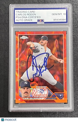 2023 Topps Chrome Update Series #USC116 06/10 Carlos Rodon Signed Card Auto 10 P