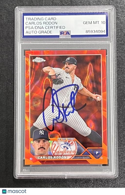 2023 Topps Chrome Update Series #USC116 06/10 Carlos Rodon Signed Card Auto 10 P