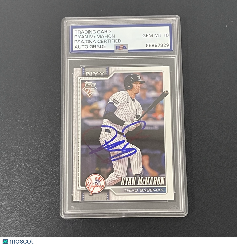 2026 Topps 75 #248 Ryan McMahon Signed Card Auto 10 PSA Slabbed New York Yankees