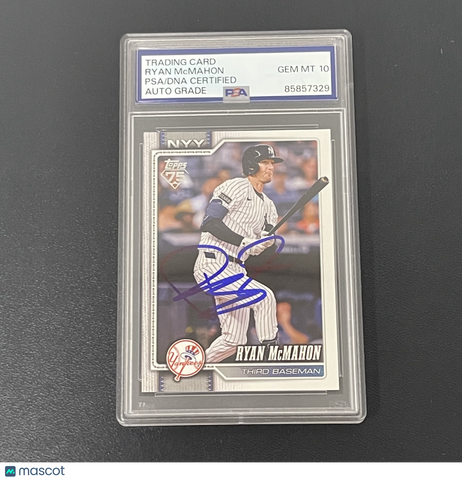 2026 Topps 75 #248 Ryan McMahon Signed Card Auto 10 PSA Slabbed New York Yankees