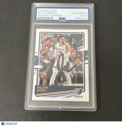 2020-21 Donruss #47 Dillon Brooks signed card PSA Auto Authentic