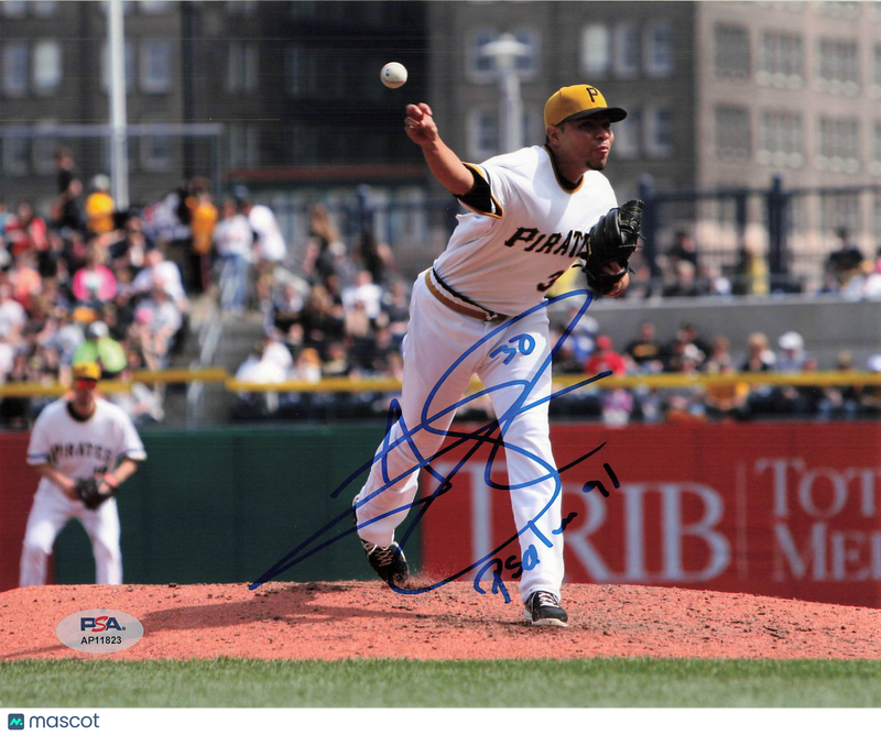 Jeanmar Gomez Pittsburgh Pirates Signed 8x10 Photo PSA