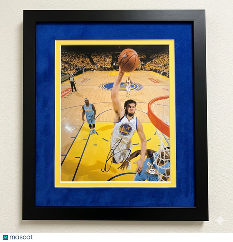 Andrew Bogut Golden State Warriors Signed 11x14 Custom Framed Photo PSA