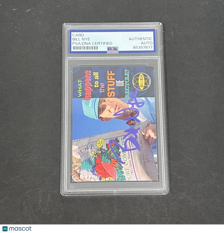 SkyBox International Bill Nye #28 Signed Card PSA Autographed