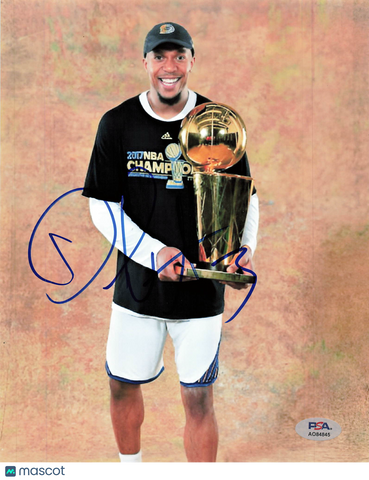 David West Golden State Warriors Signed Basketball 8x10 Photo PSA