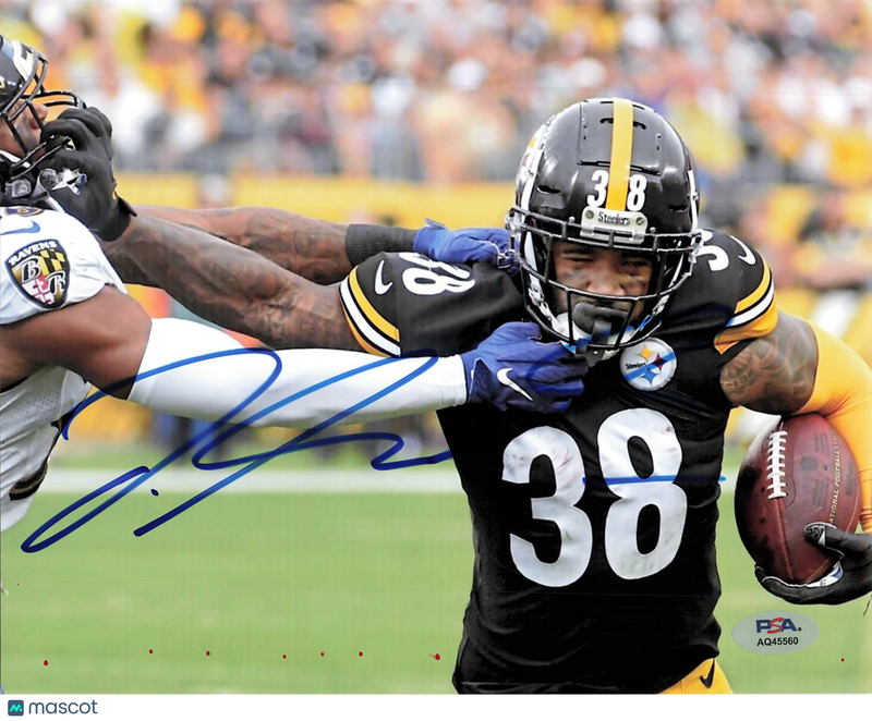 Jaylen Samuels Signed Pittsburgh Steelers Football 8x10 Photo PSA Autographed