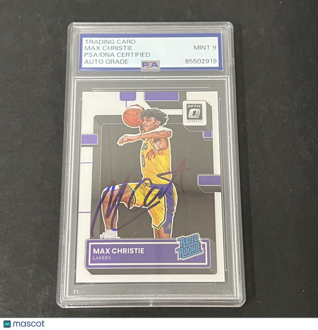 2022-23 Panini NBA Hoops #233 Max Christie signed card PSA Auto 10