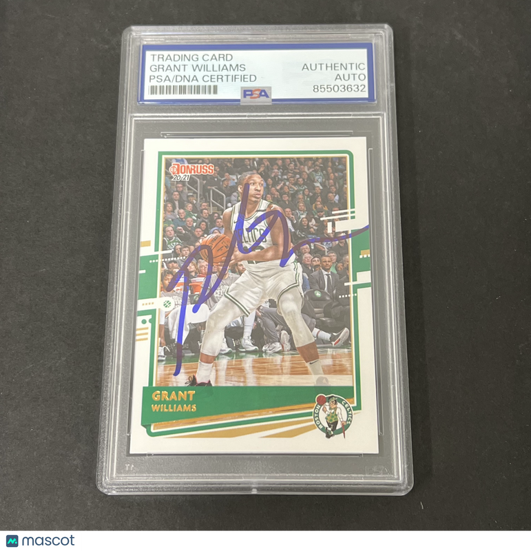 2020-21 Panini Donruss #72 Grant Williams signed card PSA Celtics