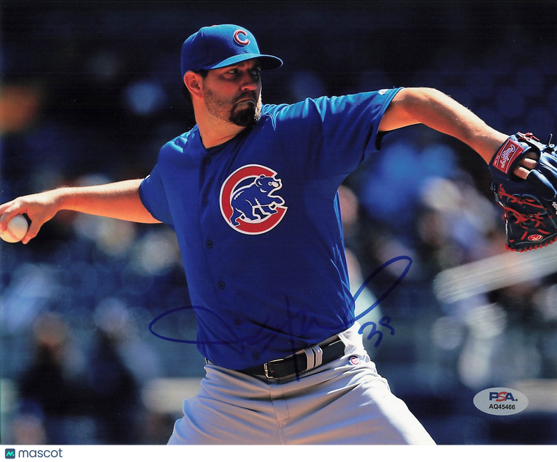 Jason Hammel Chicago Cubs Signed 8x10 Photo PSA