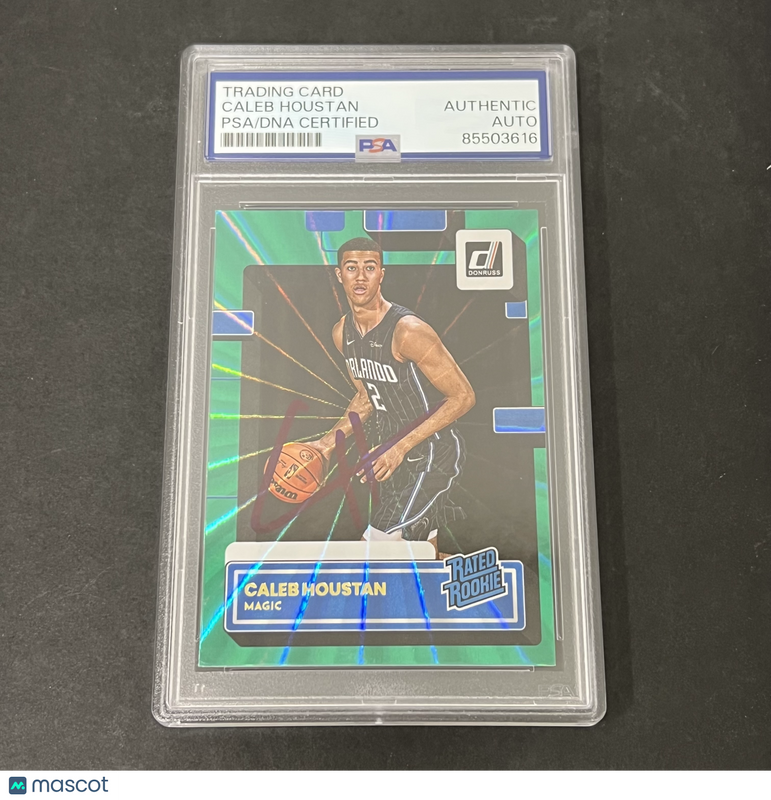 2014 Panini Donruss Green Pulsar #232 Caleb Houstan signed card PSA Magic