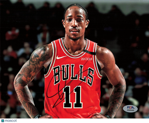 DeMar DeRozan Chicago Bulls Signed Basketball 8x10 Photo PSA