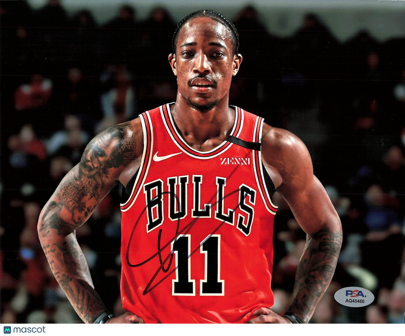 DeMar DeRozan Chicago Bulls Signed Basketball 8x10 Photo PSA