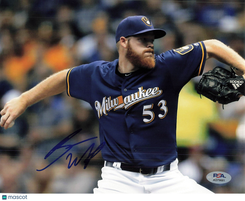 Brandon Woodruff Milwaukee Brewers Signed 8x10 Photo PSA