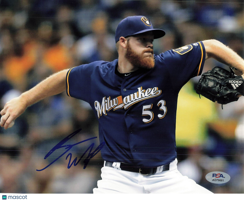 Brandon Woodruff Milwaukee Brewers Signed 8x10 Photo PSA