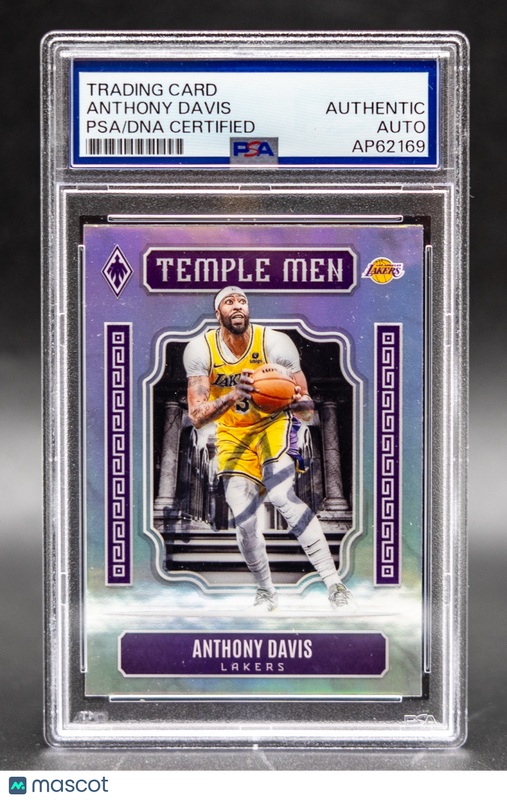 2023 Panini Prizm #25 Anthony Davis Phoenix signed card PSA Lakers