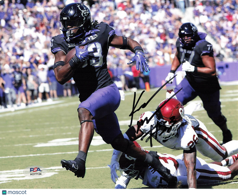 Kendre Miller Signed TCU Horned Frogs Football 8x10 Photo PSA Autographed
