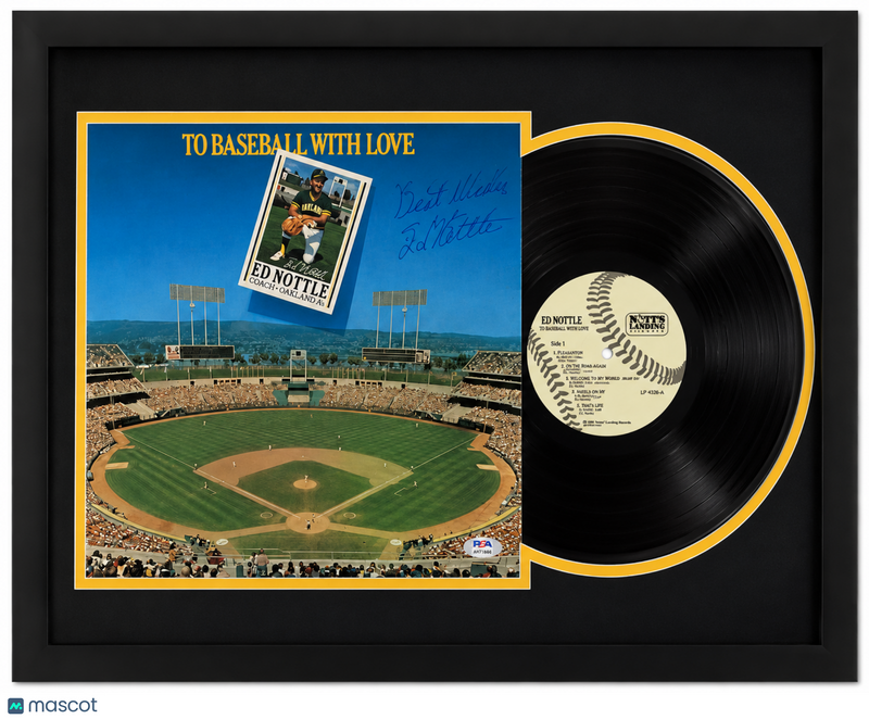 Ed Nottle Signed To Baseball With Love Custom Framed Vinyl Album PSA Auth