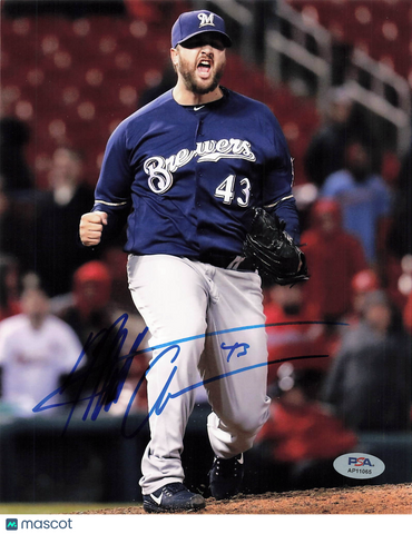 Matt Albers Milwaukee Brewers Signed 8x10 Photo PSA