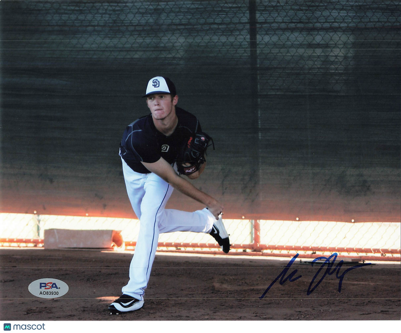 Mason Thompson San Diego Padres Signed 8x10 Photo PSA