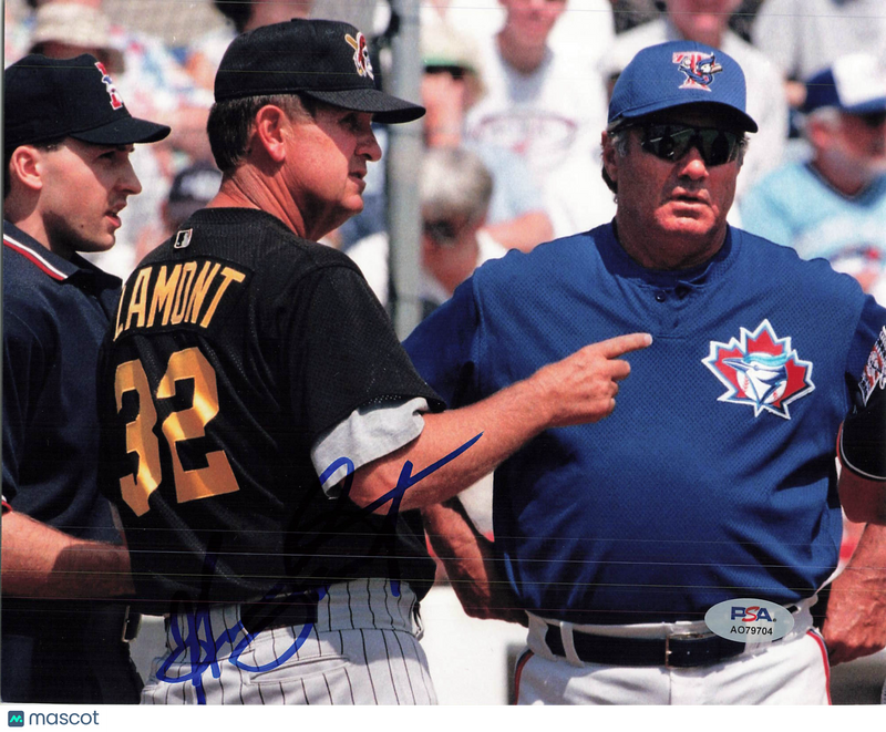 Gene Lamont Pittsburgh Pirates Signed 8x10 Photo PSA