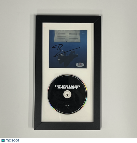 Billie Eilish Signed Hit Me Hard and Soft Signed CD Cover Framed PSA