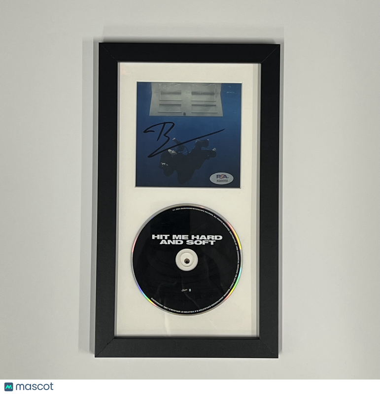 Billie Eilish Signed Hit Me Hard and Soft Signed CD Cover Framed PSA