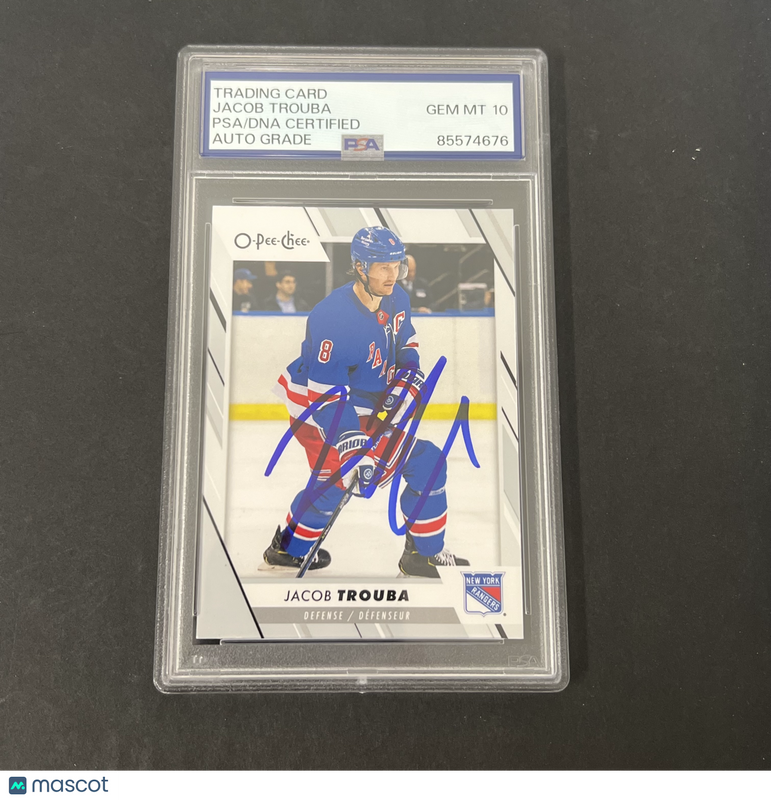 2023-24 O-Pee-Chee #431 Jacob Trouba signed card PSA Auto 10