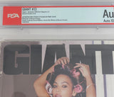 Beyonce Knowles Signed Giant #13 Magazine PSA Encapsulated Auto 10