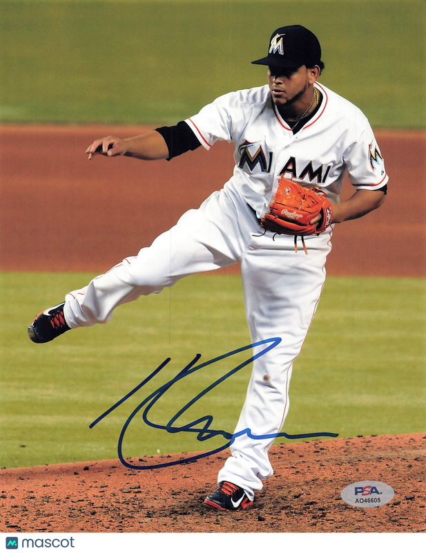 Henderson Alvarez Miami Marlins Signed 8x10 Photo PSA