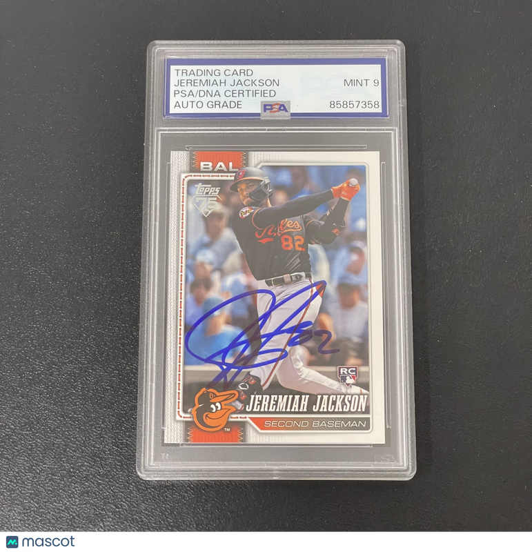 2026 Topps 75 #277 Jeremiah Jackson Signed Card Auto 9 PSA Slabbed Orioles