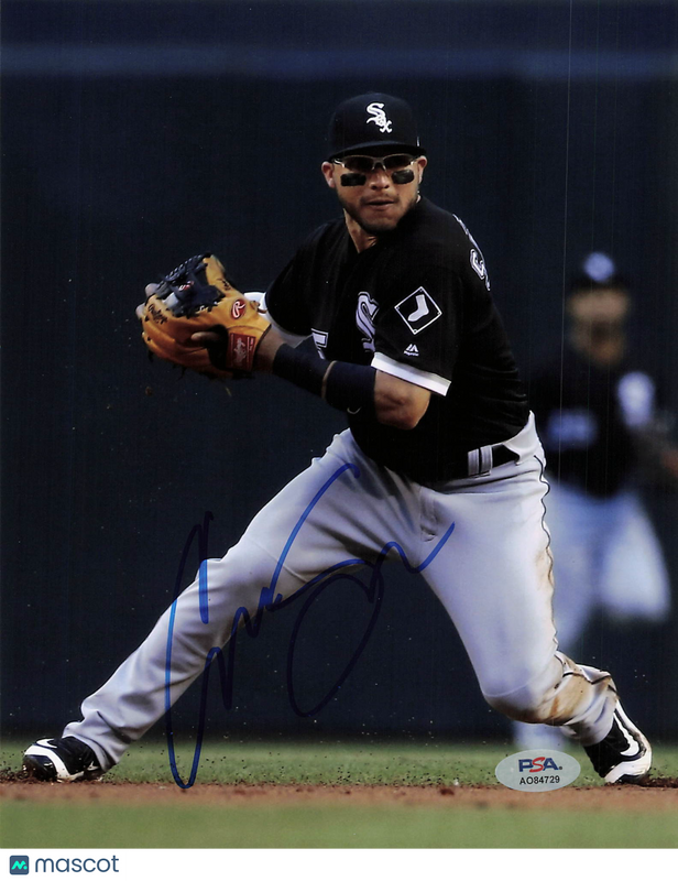 Yolmer Sanchez Chicago White Sox Signed 8x10 Photo PSA