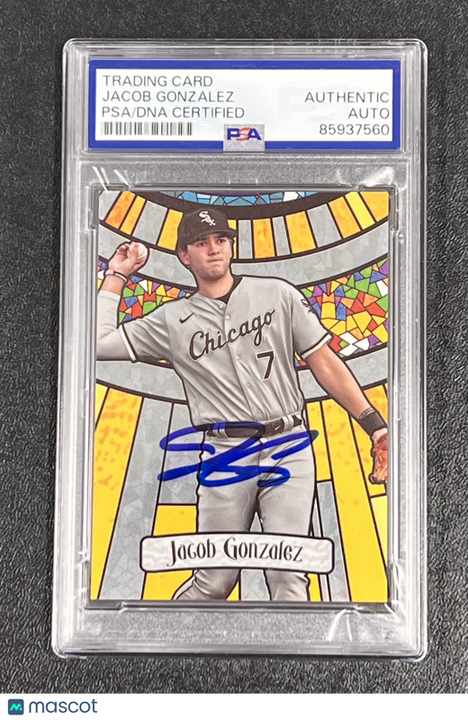 2023 Topps Bowman Glass #BGA-8 Jacob Gonzalez Signed Card Auto PSA Slabbed Sox